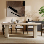 Table à manger ovale en bois de style moderne