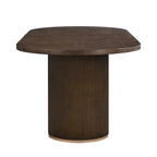 Table à manger ovale en bois de style moderne