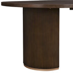 Table à manger ovale en bois de style moderne