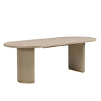 Table à manger ovale en bois de style moderne