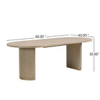 Table à manger ovale en bois de style moderne