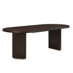 Table à manger ovale en bois de style moderne