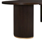 Table à manger ovale en bois de style moderne