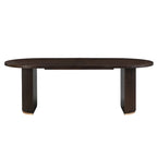 Table à manger ovale en bois de style moderne