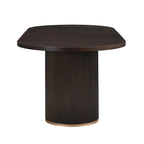 Table à manger ovale en bois de style moderne