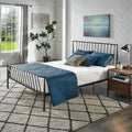 Bastrop Matte Black Finish Metal Queen Bed by 