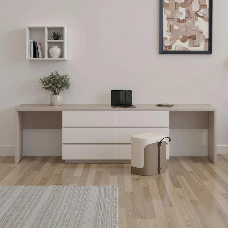 144.26 Bureau extensible Home Office avec 6 tiroirs
