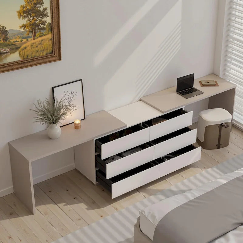 144.26 Bureau extensible Home Office avec 6 tiroirs
