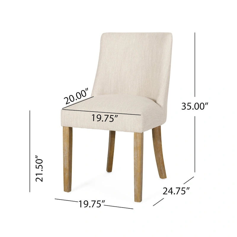 Chaise de salle à manger en tissu (Lot de 4)