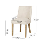 Chaise de salle à manger en tissu (Lot de 4)