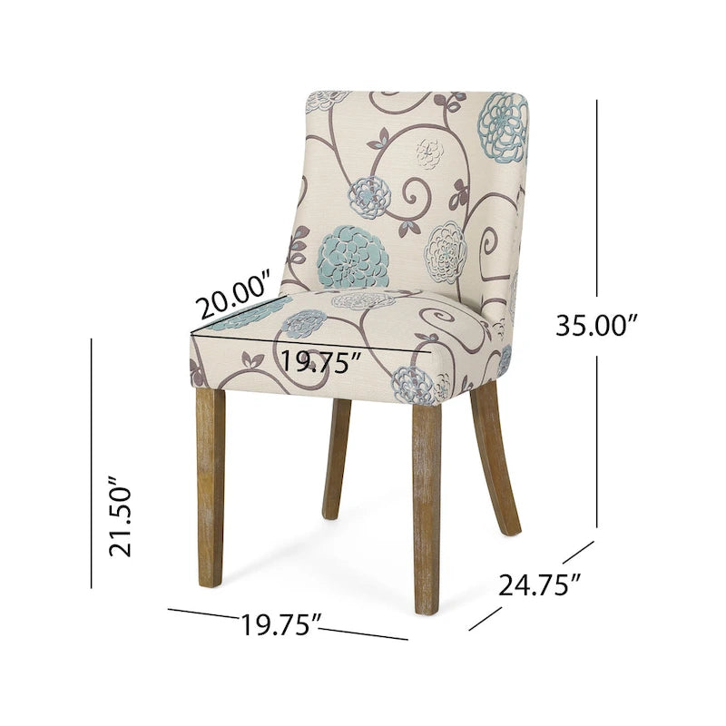 Chaise de salle à manger en tissu (Lot de 4)