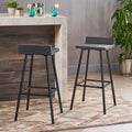 Tabourets de bar contemporains en bois d'acacia pour l'intérieur (lot de 2)