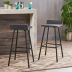 Tabourets de bar contemporains en bois d'acacia pour l'intérieur (lot de 2)
