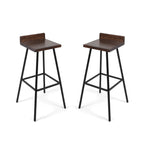 Tabourets de bar contemporains en bois d'acacia pour l'intérieur (lot de 2)