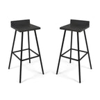 Tabourets de bar contemporains en bois d'acacia pour l'intérieur (lot de 2)