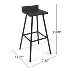 Tabourets de bar contemporains en bois d'acacia pour l'intérieur (lot de 2)