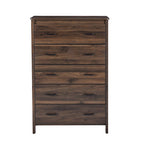 Commode 5 tiroirs, Chêne Sonoma Gris/Noyer