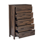 Commode 5 tiroirs, Chêne Sonoma Gris/Noyer