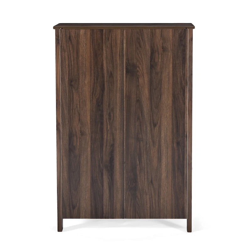 Commode 5 tiroirs, Chêne Sonoma Gris/Noyer