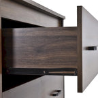 Commode 5 tiroirs, Chêne Sonoma Gris/Noyer