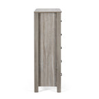 Commode 5 tiroirs, Chêne Sonoma Gris/Noyer