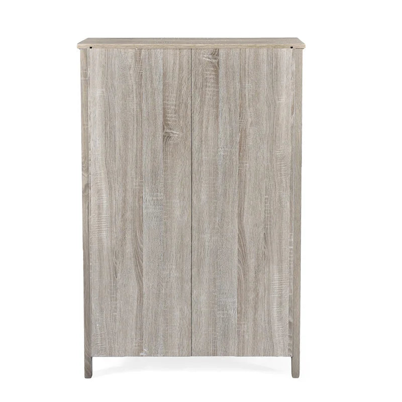 Commode 5 tiroirs, Chêne Sonoma Gris/Noyer