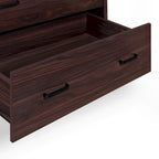 Commode 5 tiroirs, Chêne Sonoma Gris/Noyer