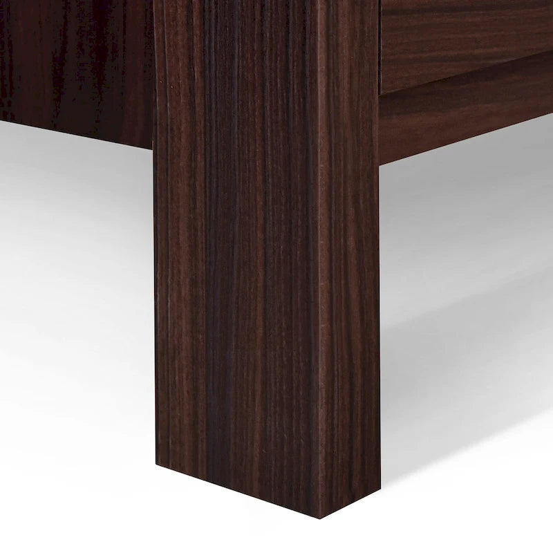 Commode 5 tiroirs, Chêne Sonoma Gris/Noyer