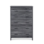 Commode 5 tiroirs, Chêne Sonoma Gris/Noyer