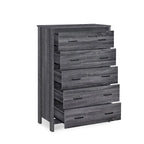 Commode 5 tiroirs, Chêne Sonoma Gris/Noyer