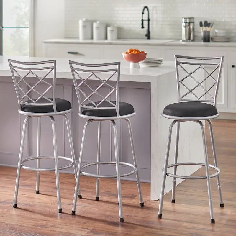 Tabourets pivotants réglables en hauteur (lot de 3)