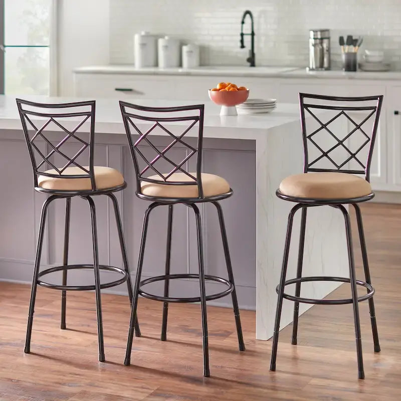 Tabourets pivotants réglables en hauteur (lot de 3)