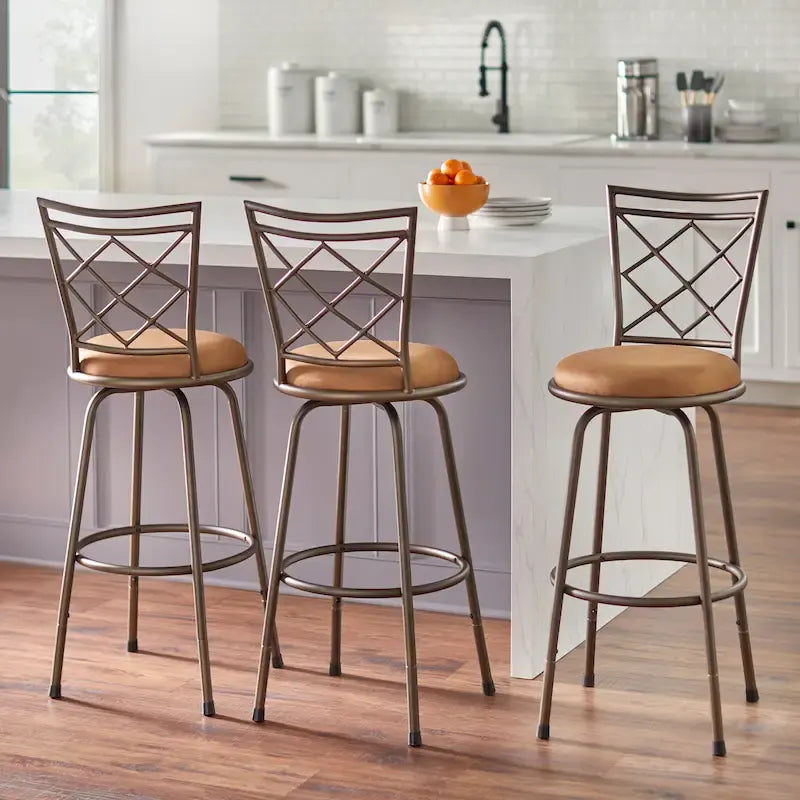 Tabourets pivotants réglables en hauteur (lot de 3)