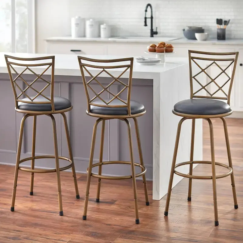 Tabourets pivotants réglables en hauteur (lot de 3)