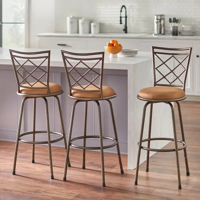 Tabourets pivotants réglables en hauteur (lot de 3)