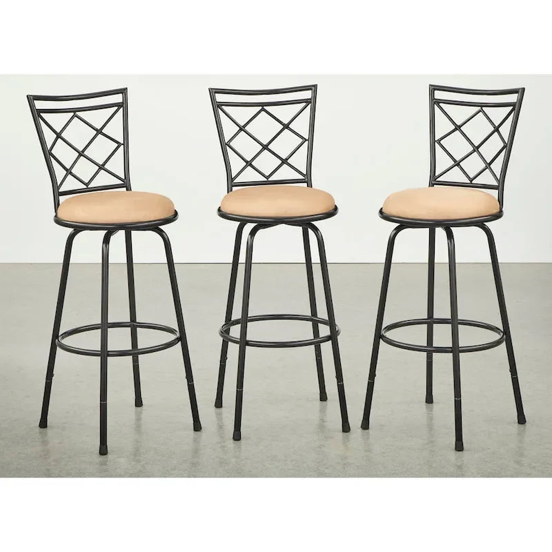 Tabourets pivotants réglables en hauteur (lot de 3)