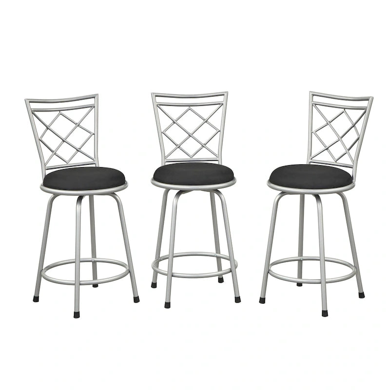 Tabourets pivotants réglables en hauteur (lot de 3)
