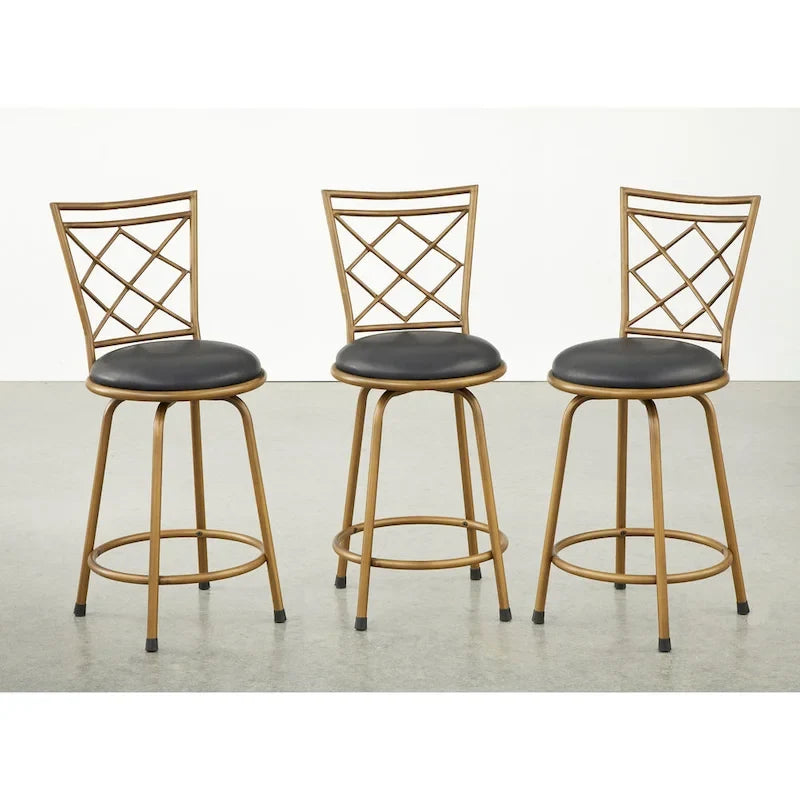 Tabourets pivotants réglables en hauteur (lot de 3)