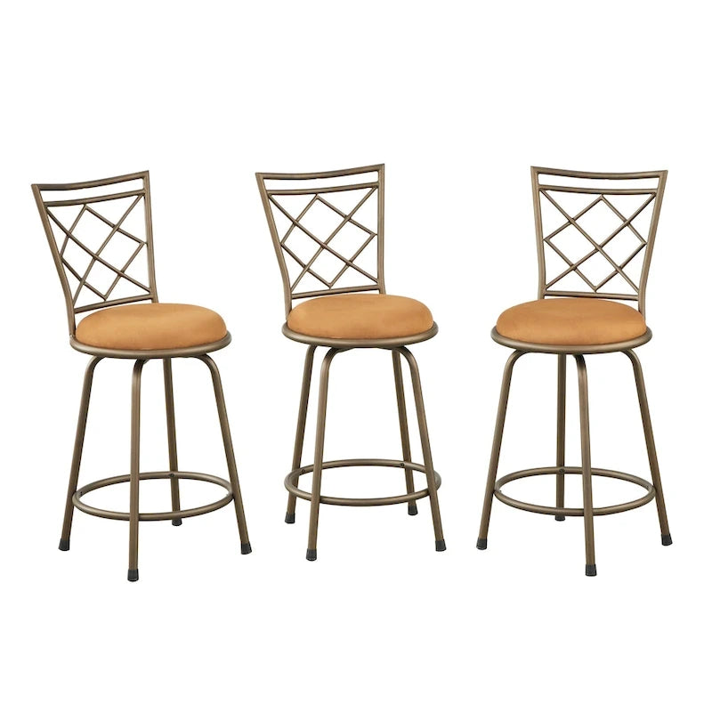 Tabourets pivotants réglables en hauteur (lot de 3)