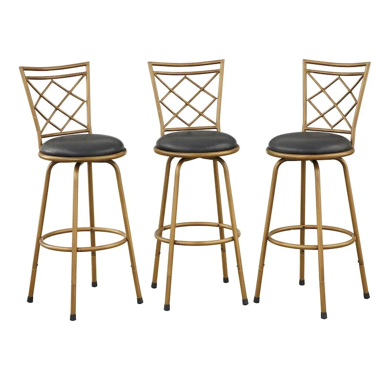 Tabourets pivotants réglables en hauteur (lot de 3)