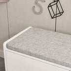 Banc de rangement pour chaussures d'entrée avec 2 portes et coussin d'assise rembourré