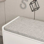 Banc de rangement pour chaussures d'entrée avec 2 portes et coussin d'assise rembourré