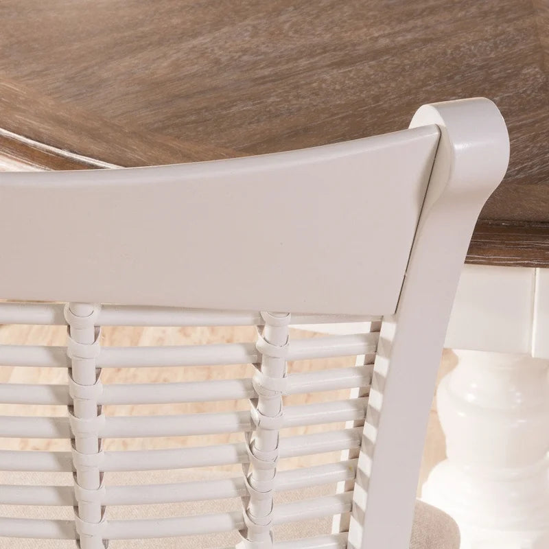 Chaises de salle à manger en bois blanc (lot de 2)