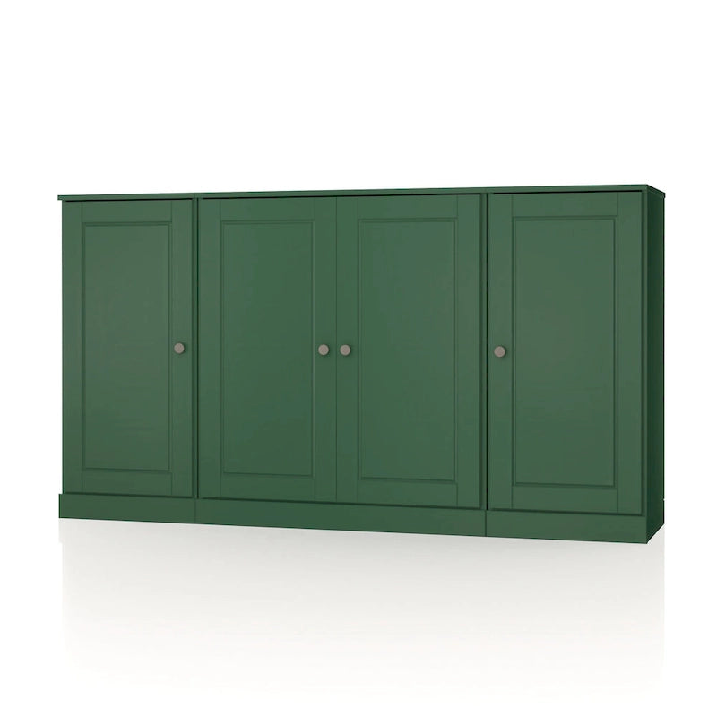 Buffet de 65 po en bois massif à 100 % avec portes en verre transparent, en verre dépoli ou en bois massif par