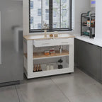 46 îlot de cuisine, deux étagères, deux tiroirs