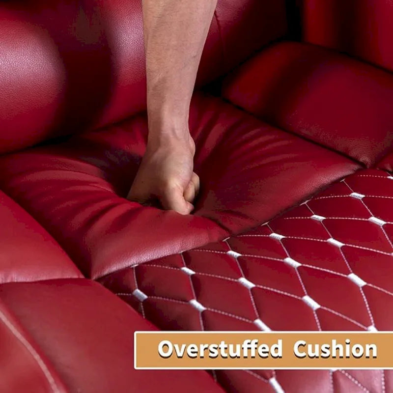 Fauteuil de cinéma maison électrique surdimensionné en cuir PU avec rangement dissimulé dans l'accoudoir