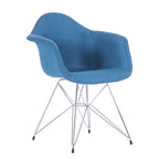 Fauteuils de salle à manger rembourrés avec pieds en métal (Lot de 2)