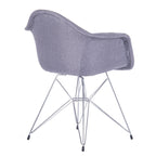Fauteuils de salle à manger rembourrés avec pieds en métal (Lot de 2)
