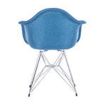 Fauteuils de salle à manger rembourrés avec pieds en métal (Lot de 2)