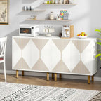 Buffet de rangement blanc de 58 pouces